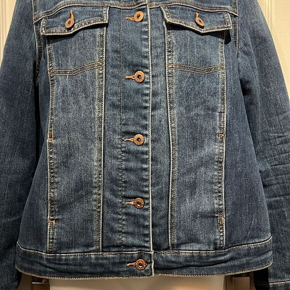 PARASUCO Red Plaid Lined Blue Denim Jacket Size S (fits s/m) see measurements - Picture 5 of 14